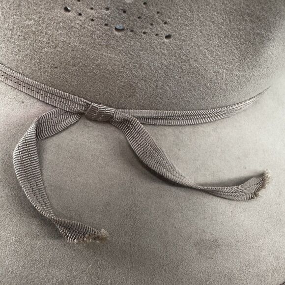 AKUBRA IMPERIAL QUALITY - Men's Beige Fur Felt Size 58 Western Cowboy Hat H7 - Picture 13 of 13